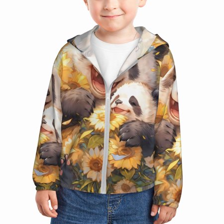 Ocsxa Cute Panda Sunflower Print Kids Active Zipper Sun Protection Jacket Boys Girls Hooded Cooling Shirt-3 Years
Ocsxa Cute Panda Sunflower Print Kids Active Zipper Sun Protection Jacket Boys Girls Hooded Cooling Shirt-3 Years