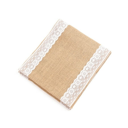 Banquet Party Table Cloth Double Strip Lace Jute Table Cover Wedding Party Desk Cover (30x180cm)
Banquet Party Table Cloth Double Strip Lace Jute Table Cover Wedding Party Desk Cover (30x180cm)