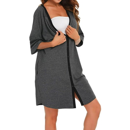 Famure Ladies Pajamas|Women Nightgown Nightshirt V-Neck Button Cardigan Casual Pajamas
Famure Ladies Pajamas|Women Nightgown Nightshirt V-Neck Button Cardigan Casual Pajamas