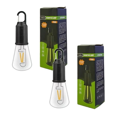 MtsDJSKF Outdoor Camping Hanging Type C Charging Bulb Light New LED Bulb Home Emergency Lamp Camping Lamp Tungsten Wire Charging Camping Tent Lamp *2PCS
MtsDJSKF Outdoor Camping Hanging Type C Charging Bulb Light New LED Bulb Home Emergency Lamp Camping Lamp Tungsten Wire Charging Camping Tent Lamp *2PCS