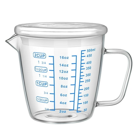 UPKOCH Heat Resistant Glass Measuring Cup Children s Milk Cup Microwave Measuring Cup Transparent Scale Cup (500ml with Lid)
UPKOCH Heat Resistant Glass Measuring Cup Children s Milk Cup Microwave Measuring Cup Transparent Scale Cup (500ml with Lid)