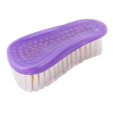 Home Floor Plastic Laundry Clothes Shoes Washing Scrubbing Brush Cleaner Purple