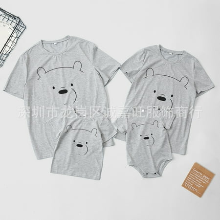 Family Matching T-shirt Bear Print Parent-child Clothing Short Sleeves for Men Women Girls Boys & Baby|| Grey-Child 120(6-7Y)
Family Matching T-shirt Bear Print Parent-child Clothing Short Sleeves for Men Women Girls Boys & Baby|| Grey-Child 120(6-7Y)
