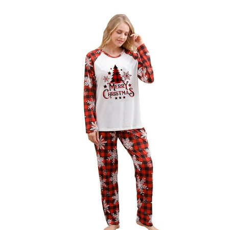 Jalioing Fall Winter Family Christmas Nightwear Sets Round Neck Pajamas with Long Pants Trendy Comfy Loungewear (Small Red)
Jalioing Fall Winter Family Christmas Nightwear Sets Round Neck Pajamas with Long Pants Trendy Comfy Loungewear (Small Red)