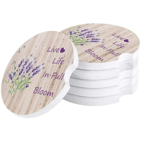 FMSHPON Purple Lavender on Retro Wooden Plank Set of 2 Car Coaster for Drinks Absorbent Ceramic Stone Coasters Cup Mat with Cork Base for Home Kitchen Room Coffee Table Bar Decor
FMSHPON Purple Lavender on Retro Wooden Plank Set of 2 Car Coaster for Drinks Absorbent Ceramic Stone Coasters Cup Mat with Cork Base for Home Kitchen Room Coffee Table Bar Decor
