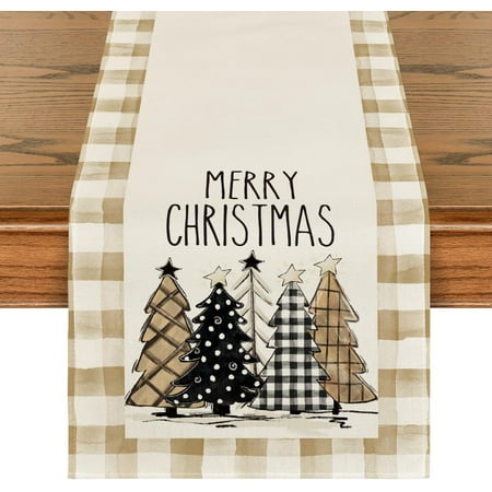 Artoid Mode Waterclor Buffalo Plaid Christmas Trees Merry Xmas Table Runner Seasonal Winter Holiday Kitchen Dining Table Decoration for Indoor Outdoor Home Party Decor 13 x 72 Inch
Artoid Mode Waterclor Buffalo Plaid Christmas Trees Merry Xmas Table Runner Seasonal Winter Holiday Kitchen Dining Table Decoration for Indoor Outdoor Home Party Decor 13 x 72 Inch