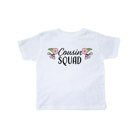 Inktastic Cousin Squad with Flowers Gift Toddler Toddler Girl T-Shirt