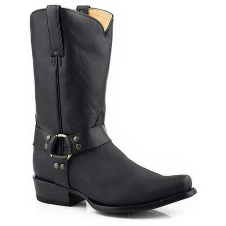 Women s Roper Plain Ole Harness Leather Boots Handcrafted Black