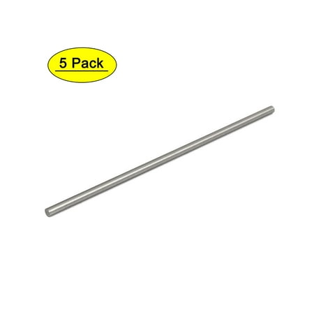 5mm Dia 200mm Length HSS Round Shaft Rod Bar Lathe Graving Tools Gray 5pcs