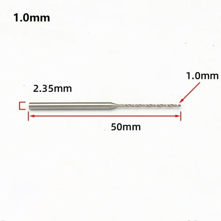 1Pc 2.35Mm Shank Straight Handle Drill Bit Woodworking Hss Drill Bit 0.8-2.0Mm