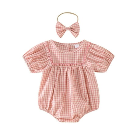 Onesie Baby Jumpsuit Girls Short Sleeve Plaid Printed Pullover Romper Bodysuits Headbands Set Kid Child Fashion Baby jumpsuits
Onesie Baby Jumpsuit Girls Short Sleeve Plaid Printed Pullover Romper Bodysuits Headbands Set Kid Child Fashion Baby jumpsuits