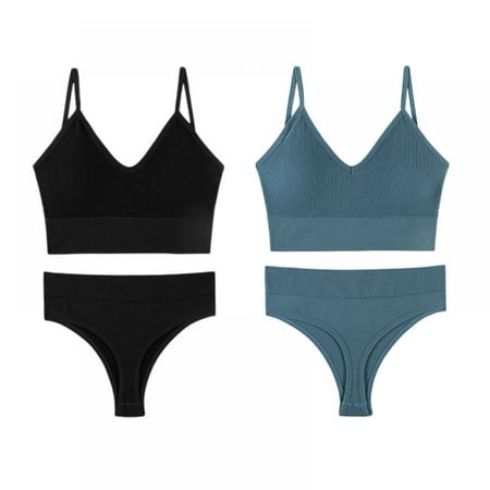 Seamless Yoga Set Two Piece Workout Sets for Women Sports Bra - Gathered Underwear Sets for Women Bra and Panties(2-Packs)
Seamless Yoga Set Two Piece Workout Sets for Women Sports Bra - Gathered Underwear Sets for Women Bra and Panties(2-Packs)