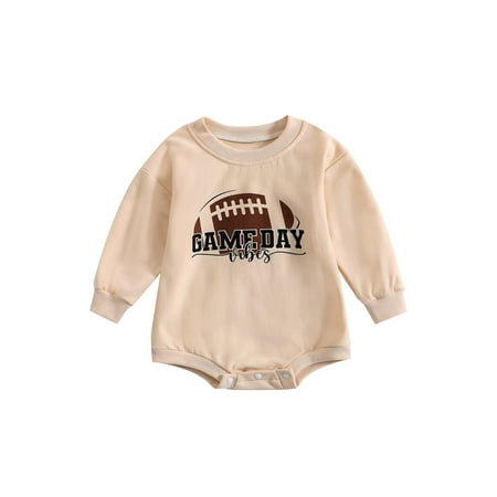 Peyakidsaa Toddler Baby Boys Girls Fall Winter Casual Romper Long Sleeve Football Letter Print Bodysuit
Peyakidsaa Toddler Baby Boys Girls Fall Winter Casual Romper Long Sleeve Football Letter Print Bodysuit