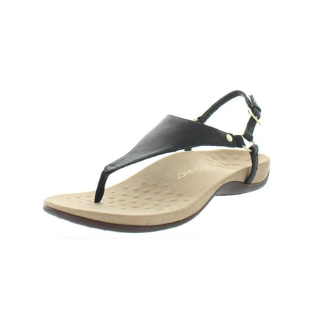Vionic Womens Kirra Leather Slingback Thong Sandals