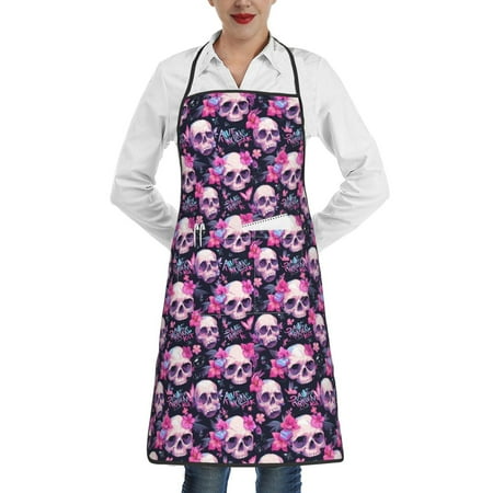 Rocae Skull Flower for Kitchen Aprons for Women Adjustable Cooking Kitchen Chef Apron for Men with Pockets
Rocae Skull Flower for Kitchen Aprons for Women Adjustable Cooking Kitchen Chef Apron for Men with Pockets