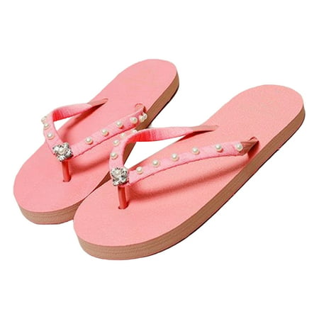Hesroicy Sparkling Flip Flop Slippers with Rhinestones and Faux Pearls - Anti-Slip and Perfect for Daily Wear
Hesroicy Sparkling Flip Flop Slippers with Rhinestones and Faux Pearls - Anti-Slip and Perfect for Daily Wear