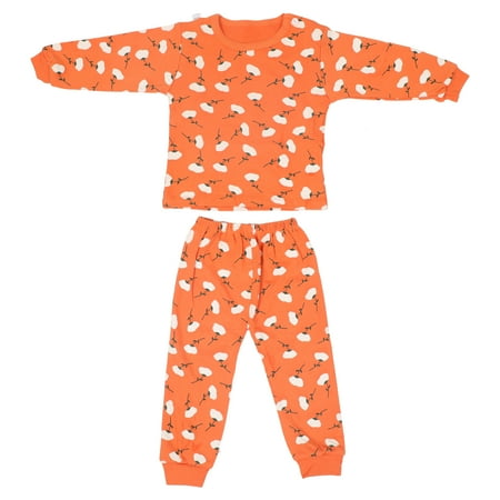 HOMEMAXS 1 Set Cotton Children Long Sleeve Shirt Pants Sleepwear Winter Warm Clothing