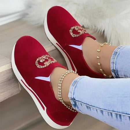 Women s Slip-On Walking Shoes Flat Loafers Casual Breathable Anti Slip Shoes Breathable 41 Red
Women s Slip-On Walking Shoes Flat Loafers Casual Breathable Anti Slip Shoes Breathable 41 Red