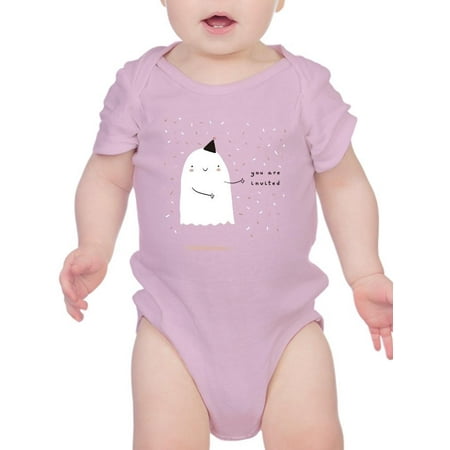 Ghost Party Invitation Bodysuit Infant -Image by Shutterstock 18 Months