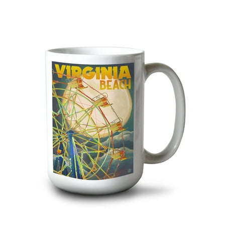 15 fl oz Ceramic Mug Virginia Beach Virginia Ferris Wheel and Full Moon Dishwasher & Microwave Safe
15 fl oz Ceramic Mug Virginia Beach Virginia Ferris Wheel and Full Moon Dishwasher & Microwave Safe