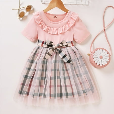 Wiueurtly Kids Toddler Baby Girls Short Sleeve Plaid Patchwork Tulle Dress Princess Dress Outfits Preemie Girls Dresses
Wiueurtly Kids Toddler Baby Girls Short Sleeve Plaid Patchwork Tulle Dress Princess Dress Outfits Preemie Girls Dresses