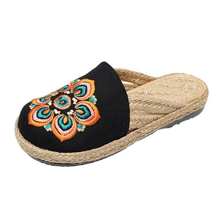 Womens Ethnic Style Embroidered Soft Comfortable And Breathable Retro Shoes Slippers Open Toe Slide Sandals Comfortable Flats Flip-Flops Sandal Casual Platforms Wedge Sandals Heeled Sandals A52
Womens Ethnic Style Embroidered Soft Comfortable And Breathable Retro Shoes Slippers Open Toe Slide Sandals Comfortable Flats Flip-Flops Sandal Casual Platforms Wedge Sandals Heeled Sandals A52