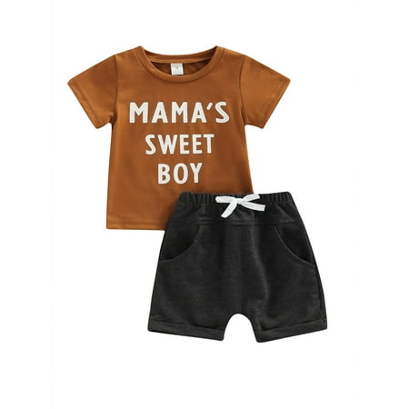 Xingqing 2Pcs Kids Baby Mama s Boys Outfits Summer Toddler Letter Print Short Sleeve Tops Shorts Clothes Set Ginger 0-3 Months
Xingqing 2Pcs Kids Baby Mama s Boys Outfits Summer Toddler Letter Print Short Sleeve Tops Shorts Clothes Set Ginger 0-3 Months