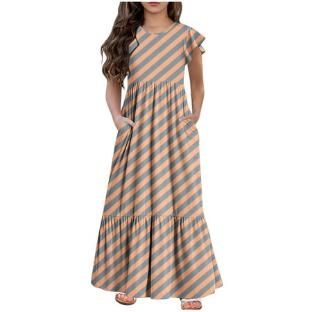 Geire Stylish Girls Summer New Long Dress Printed Short Sleeve Casual Round Collar Loose Dresses For Summer Party Holiday Aged 6-12 Years
Geire Stylish Girls Summer New Long Dress Printed Short Sleeve Casual Round Collar Loose Dresses For Summer Party Holiday Aged 6-12 Years