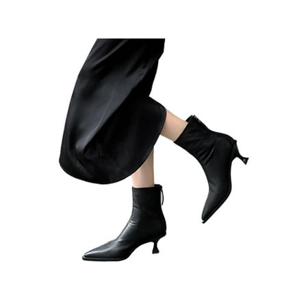 Rotosw Ladies Mid Heel Boot Pointy Toe Fashion Bootie Slim Ankle Boots Lightweight Zip Up Winter Shoes Office Elegant Dress Booties Black 6.5
Rotosw Ladies Mid Heel Boot Pointy Toe Fashion Bootie Slim Ankle Boots Lightweight Zip Up Winter Shoes Office Elegant Dress Booties Black 6.5