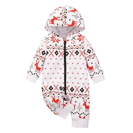 Spring hue Baby Girl Boy Romper Long Sleeve Hooded Hat Xmas Elk Print Zipper Jumpsuit for Casual Party Street
Spring hue Baby Girl Boy Romper Long Sleeve Hooded Hat Xmas Elk Print Zipper Jumpsuit for Casual Party Street
