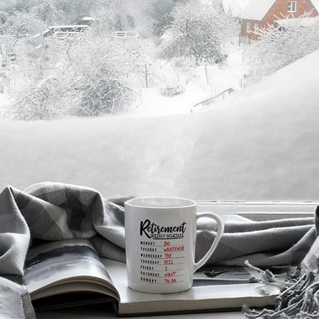 Retirement Gifts for Women Men Coworker Retirement Weekly Schedule Coffee Mug Retired Gift Idea Present
Retirement Gifts for Women Men Coworker Retirement Weekly Schedule Coffee Mug Retired Gift Idea Present