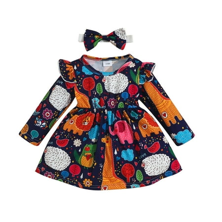 TAIAOJING Baby Girls Cotton Autumn Animal Print Floral Long Sleeve Princess Dress Headbands Clothes 3-6 Months
TAIAOJING Baby Girls Cotton Autumn Animal Print Floral Long Sleeve Princess Dress Headbands Clothes 3-6 Months