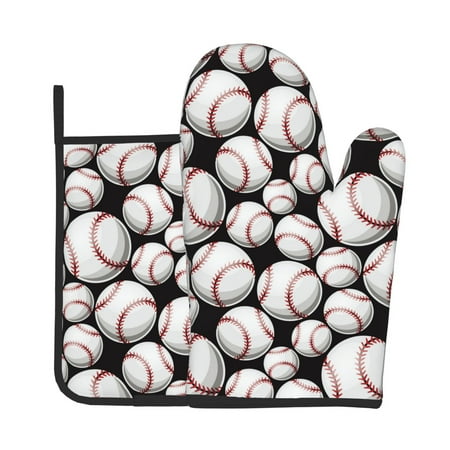 Tebeau Cute Baseball Print Oven Mitts and Pan Racks 2-Piece Set Kitchen Oven Mitts and Pan Racks Heat Resistant 500 °F for Baking and Cooking
Tebeau Cute Baseball Print Oven Mitts and Pan Racks 2-Piece Set Kitchen Oven Mitts and Pan Racks Heat Resistant 500 °F for Baking and Cooking