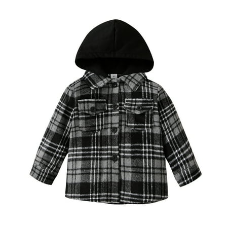 GYRATEDREAM 1-6T Baby Boys Girls Shirt Jacket Toddler Hooded Plaid Coat Kids Cardigan Spring Fall Shirt Outwear
GYRATEDREAM 1-6T Baby Boys Girls Shirt Jacket Toddler Hooded Plaid Coat Kids Cardigan Spring Fall Shirt Outwear