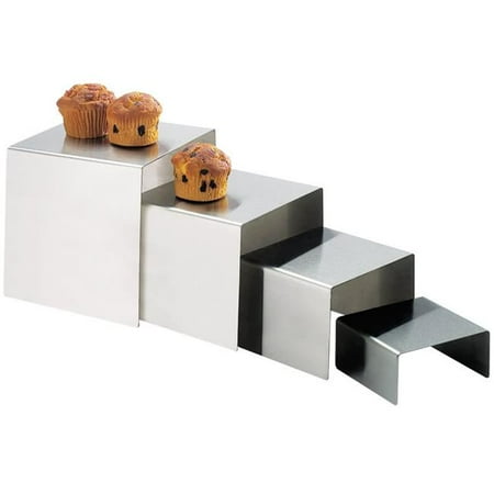Cal Mil 239-2 Riser Stainless Steel - 5 x 5 x 2 in. - Silver