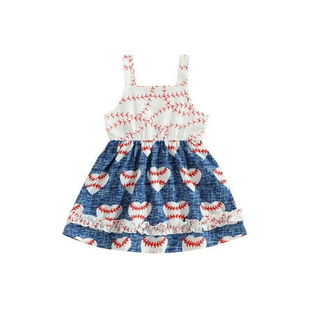 Wassery Toddler Girls Dress 3M 6M 9M 12M 24M 3T Infant Baby Summer Casual Sling Dress Baseball Print Sleeveless Dress Fashion Frills Princess A-line Dress
Wassery Toddler Girls Dress 3M 6M 9M 12M 24M 3T Infant Baby Summer Casual Sling Dress Baseball Print Sleeveless Dress Fashion Frills Princess A-line Dress