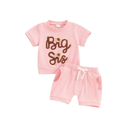Qtinghua Toddler Baby Girls Sister Matching Clothes Short Sleeve Letter Flower Embroidery Tops Shorts Summer Outfits
Qtinghua Toddler Baby Girls Sister Matching Clothes Short Sleeve Letter Flower Embroidery Tops Shorts Summer Outfits