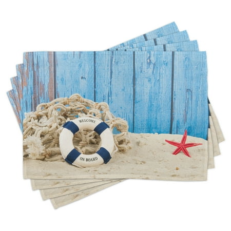 Buoy Placemats Set of 4 Life Buoy with Welcome Message on Beach Coastline Vintage Style Picture Print Washable Fabric Place Mats for Dining Room Kitchen Table Decor Eggshell Blue Red by Ambesonne
Buoy Placemats Set of 4 Life Buoy with Welcome Message on Beach Coastline Vintage Style Picture Print Washable Fabric Place Mats for Dining Room Kitchen Table Decor Eggshell Blue Red by Ambesonne