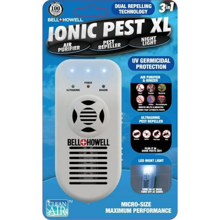 Bell & Howell Ionic Pest 3-in-1 Repeller Air Purifier\/Ionizer and Nightlight