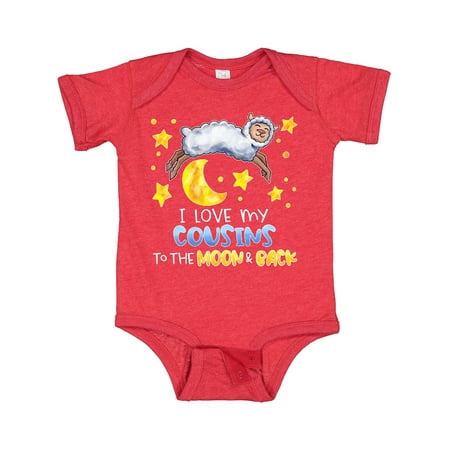 Inktastic I Love My Cousins to the Moon and Back Cute Sheep Gift Baby Boy or Baby Girl Bodysuit
Inktastic I Love My Cousins to the Moon and Back Cute Sheep Gift Baby Boy or Baby Girl Bodysuit