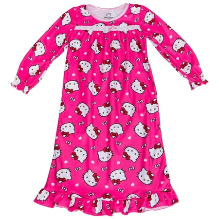 Hello Kitty Character Head All Over Infant Nightgown Pajamas-Toddler 2T