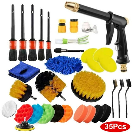 Detailing Brush Set Car Cleaning Brush Power Scrubber Drill Brush Car Leather Air Vent Rim Cleaning Dust Dust Cleaning Tool
Detailing Brush Set Car Cleaning Brush Power Scrubber Drill Brush Car Leather Air Vent Rim Cleaning Dust Dust Cleaning Tool