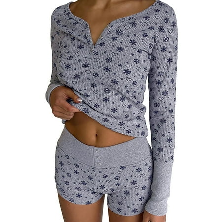 BSDHBS Shorts Sets Women s Pullover Long Sleeve Printed High Waist Bag Casual European and American Women s Shorts Pajamas Pajamas Set
BSDHBS Shorts Sets Women s Pullover Long Sleeve Printed High Waist Bag Casual European and American Women s Shorts Pajamas Pajamas Set