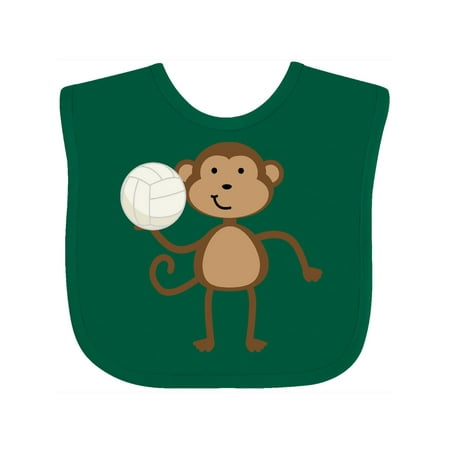 Inktastic Volleyball Monkey Boy Gift Baby Boy Bib