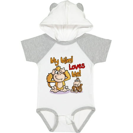 Inktastic My Mimi Loves Me Monkey Gift Baby Boy or Baby Girl Bodysuit