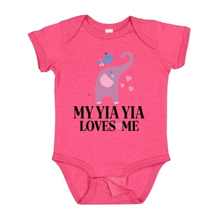 Inktastic My Yia Yia Loves Me Grandchild Gift Baby Boy or Baby Girl Bodysuit
