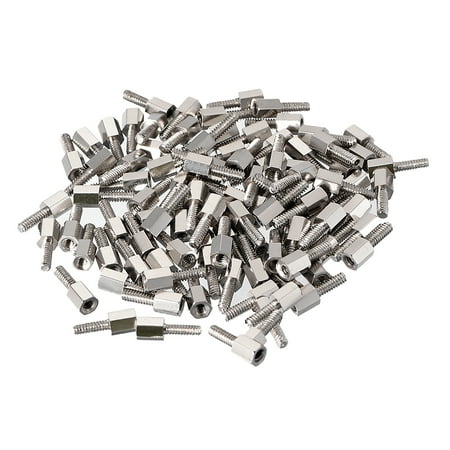 4#-40 6+8mm F/M Brass Hex Standoff Spacer Screws PCB Pillar 100 Pcs
