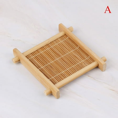 

MageCrux 1PC Bamboo Cup Mat Tea Accessories Table Placemats Coaster Home Kitchen Decor
