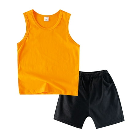 Little Child Boy Shorts Set Solid Color Sleeveless Tank Top Vest Elastic Waist Shorts Set 2Pcs Casual Outfits Summer Clothes Baby Boy Bundles Set Little Girls Tracksuit Set
Little Child Boy Shorts Set Solid Color Sleeveless Tank Top Vest Elastic Waist Shorts Set 2Pcs Casual Outfits Summer Clothes Baby Boy Bundles Set Little Girls Tracksuit Set