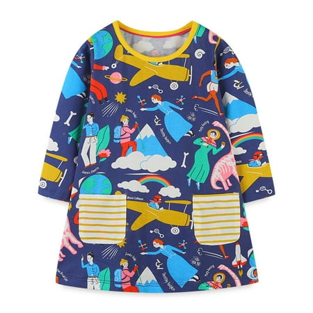 HAWEE Toddler Girls Dresses Winter Longsleeve Dress Cotton Casual Dresses with Pockets
HAWEE Toddler Girls Dresses Winter Longsleeve Dress Cotton Casual Dresses with Pockets